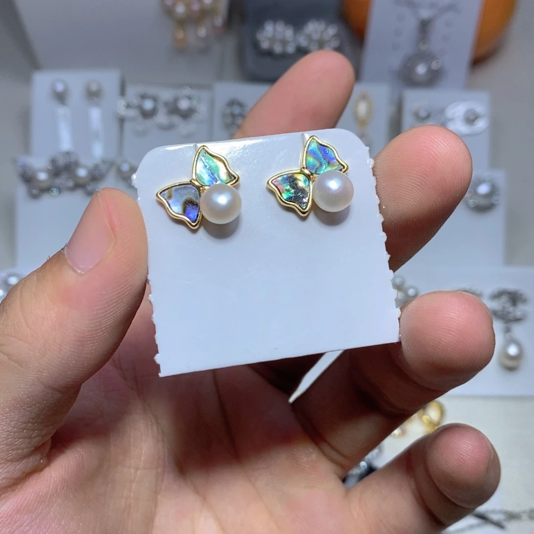 淡水珍珠未镶嵌耳饰