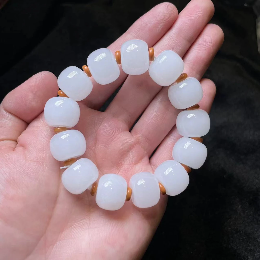 景景严选-金丝玉老型珠手串约13mm#