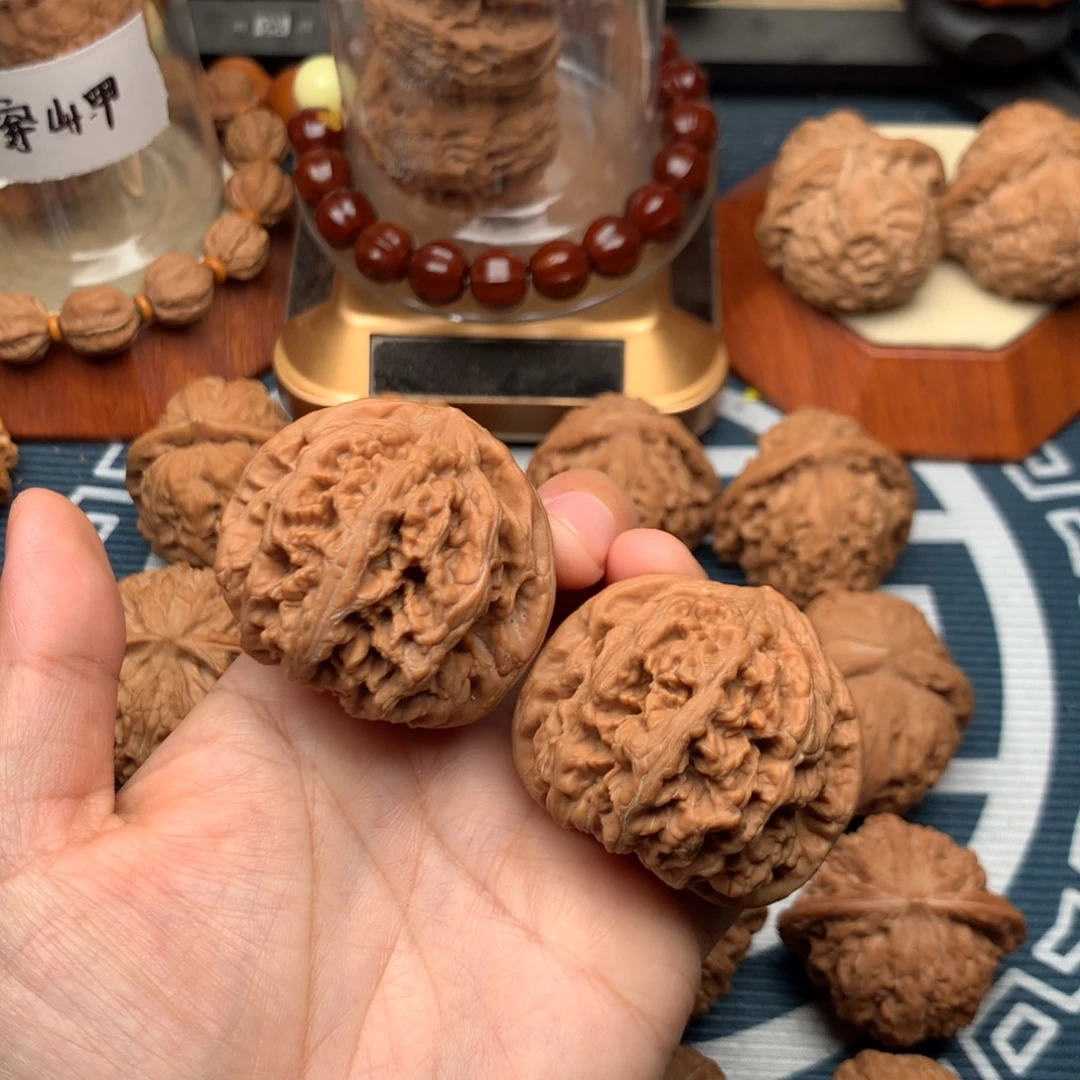 黑***长把件文玩核桃大粗筋43