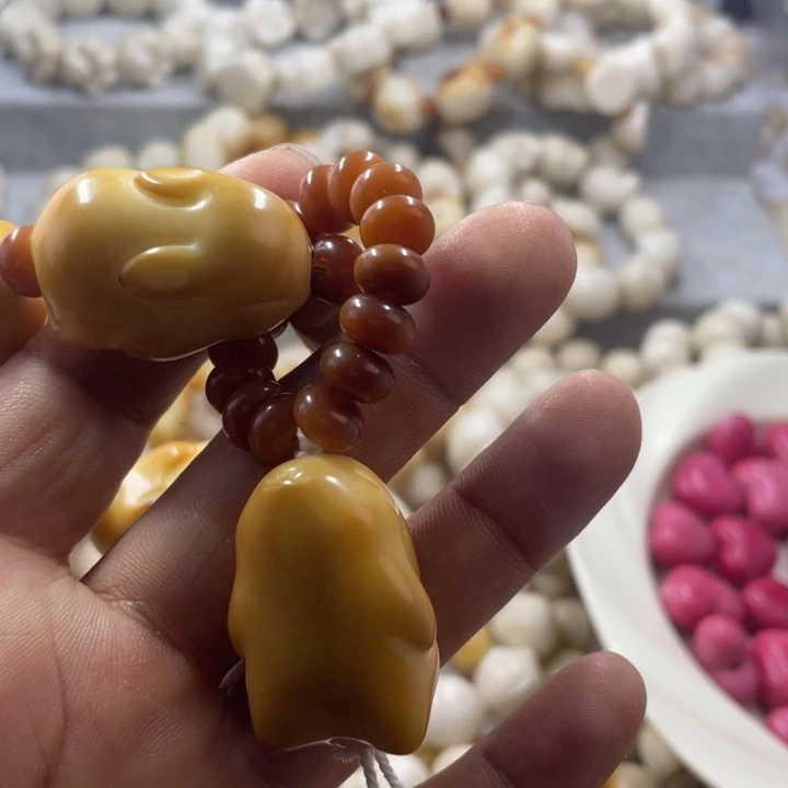 柚***Z吊坠菩提根/象牙果吊坠环黄色一条