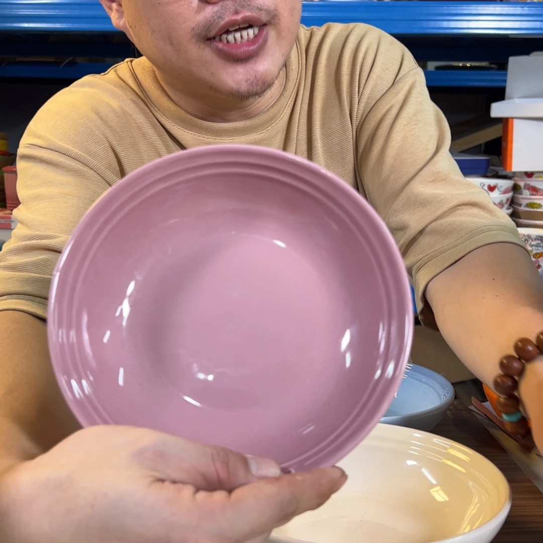 陶瓷燕麦碗锦葵紫