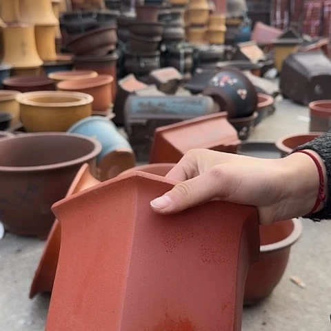 紫砂宜兴紫砂花盆