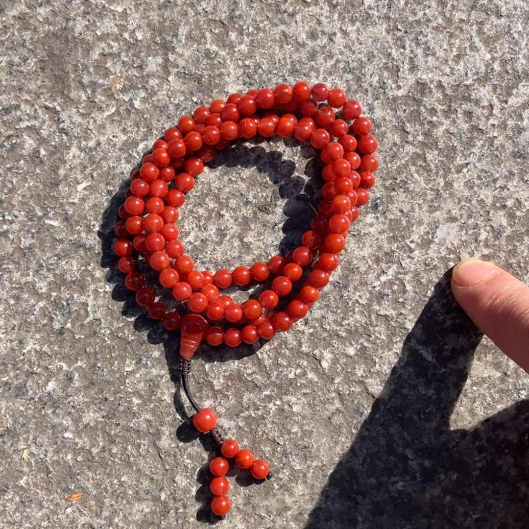 南红玛瑙毛衣链未镶嵌