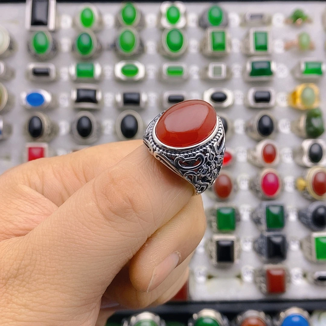 收***领玛瑙/玉髓未镶嵌戒指