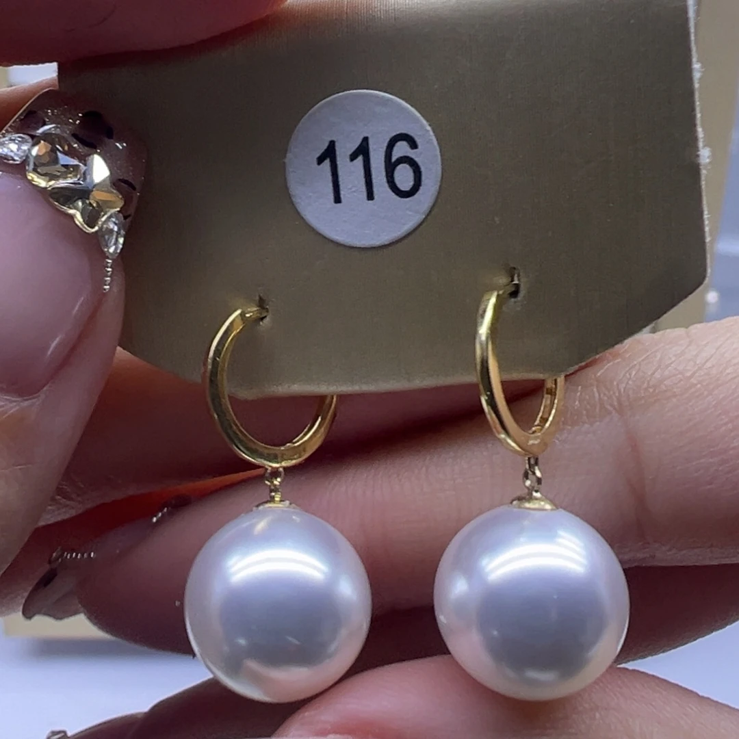 耳饰淡水珍珠18K金镶嵌