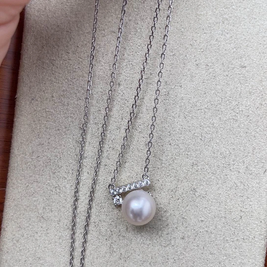 乌***拉颈饰银S925镶嵌海水珍珠