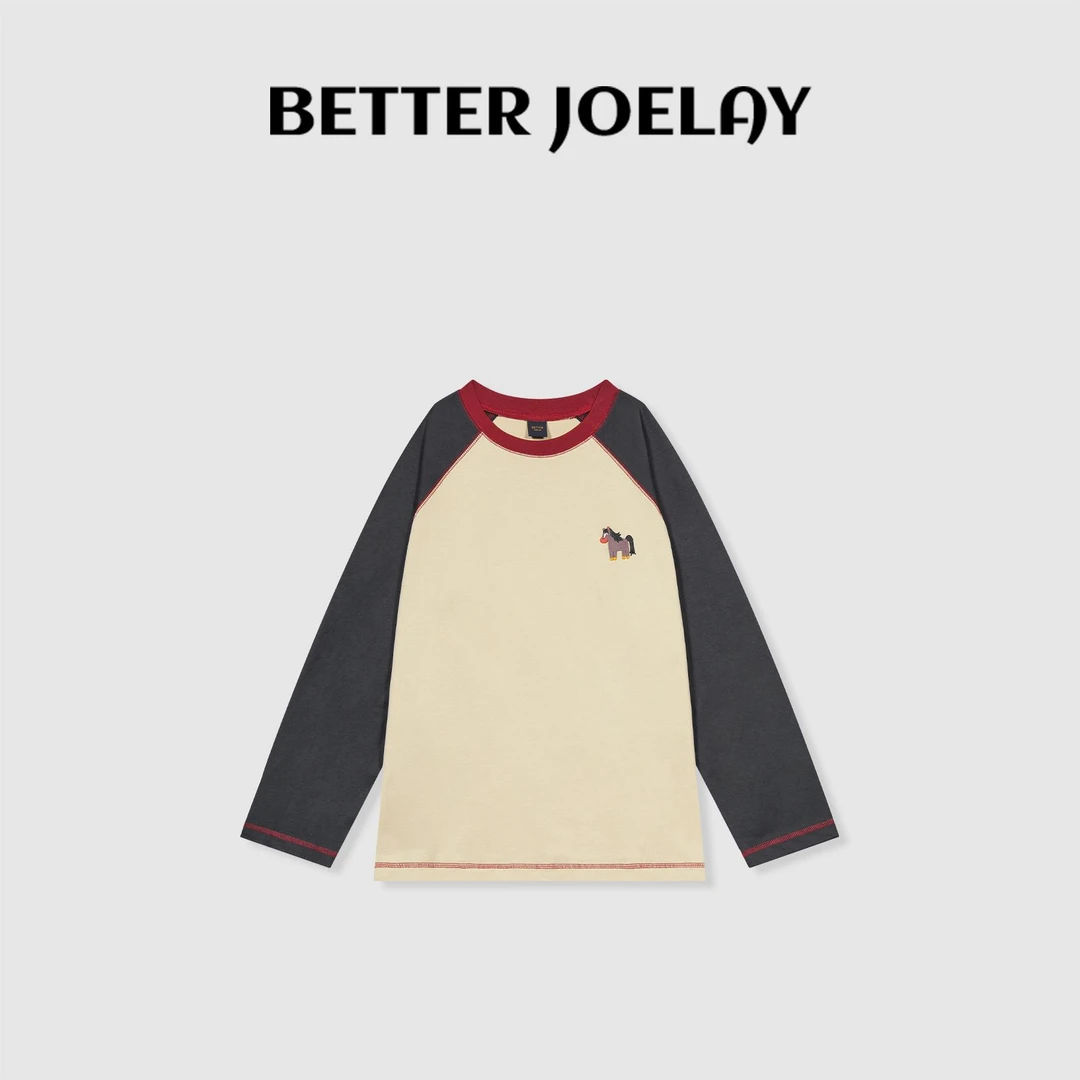 （直播）BETTER JOELAY-【呆呆小马】时尚百搭插肩长袖T可爱KH1560