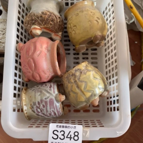 紫砂花盆微瑕348口径3.5左右