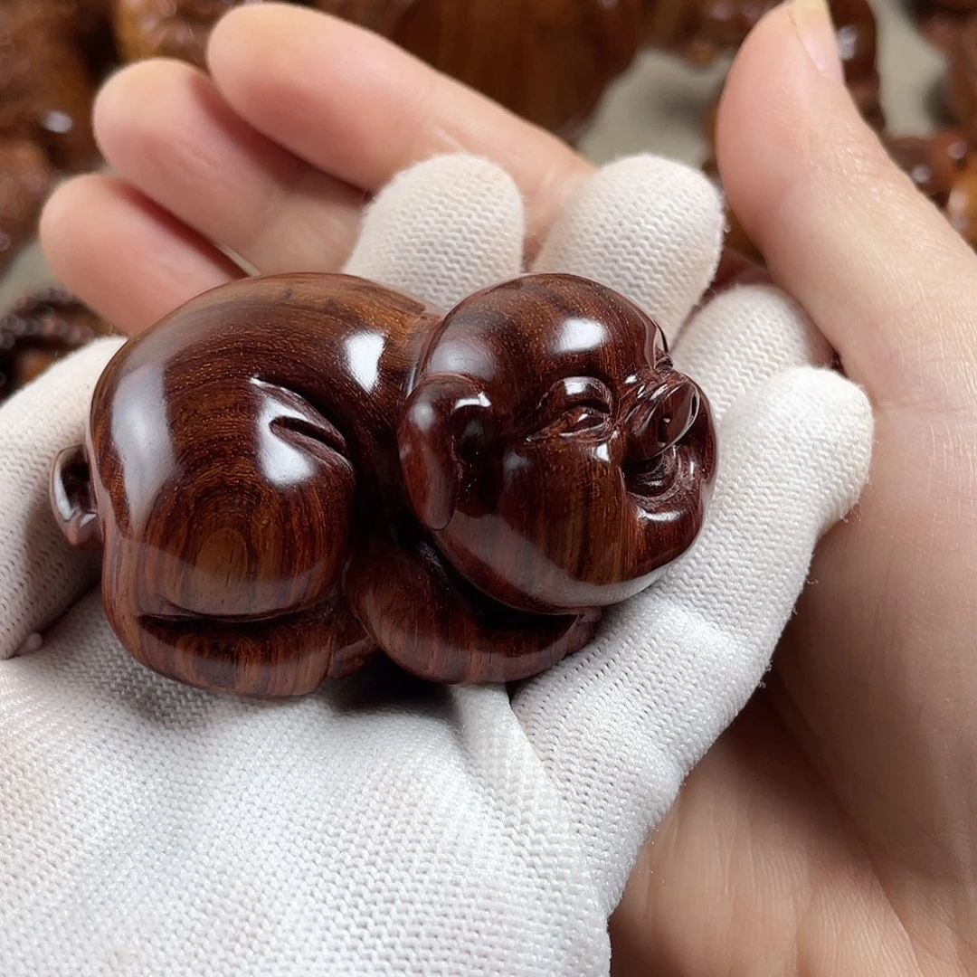 随***风黄花梨/降香黄檀福猪把件