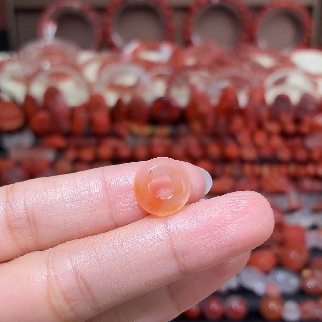 南红玛瑙未镶嵌颈饰甜甜圈卡13