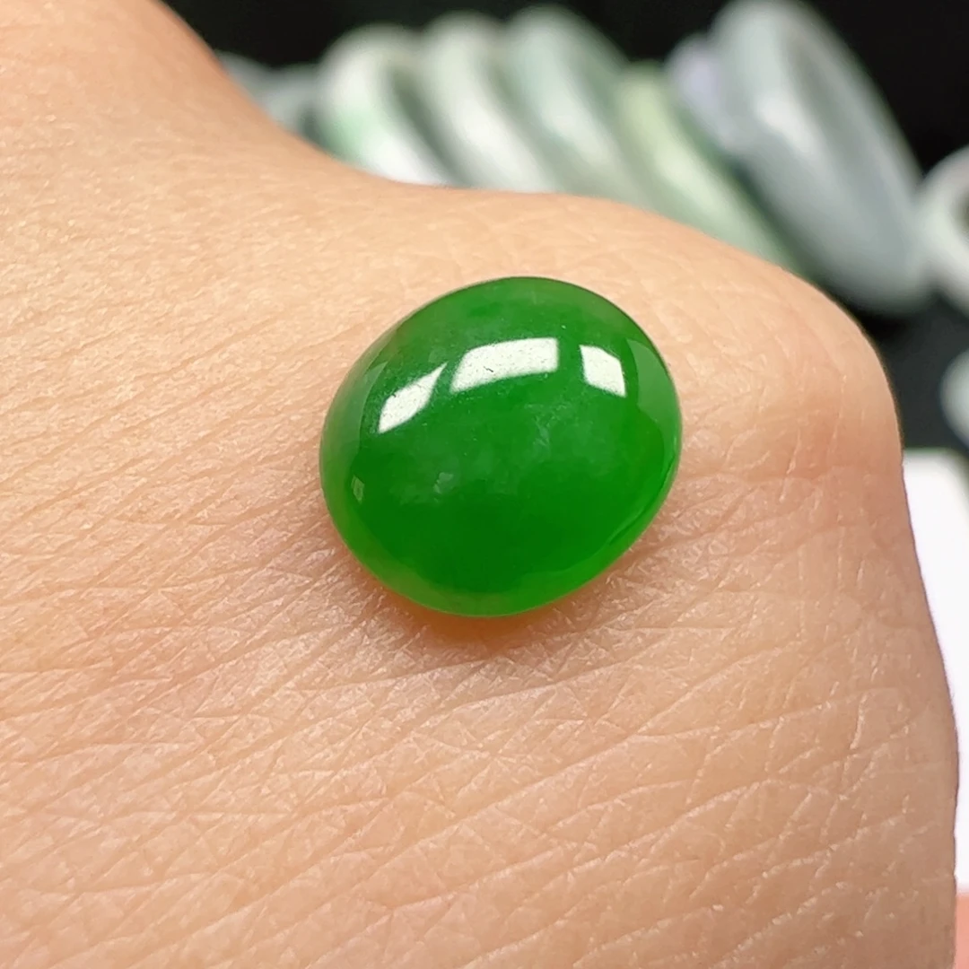 翡翠未镶嵌耳饰蛋面