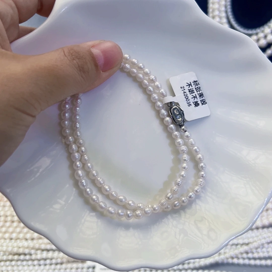 项链手串耳饰吊坠淡水珍珠银S925镶嵌