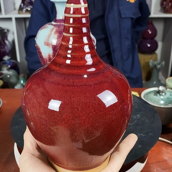 瓷片尚峰钧窑作品摆件