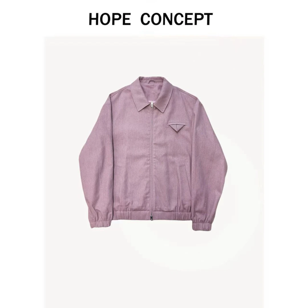 25417#HOPECONCEPT 经典哈灵顿夹克翻领廓形外套
