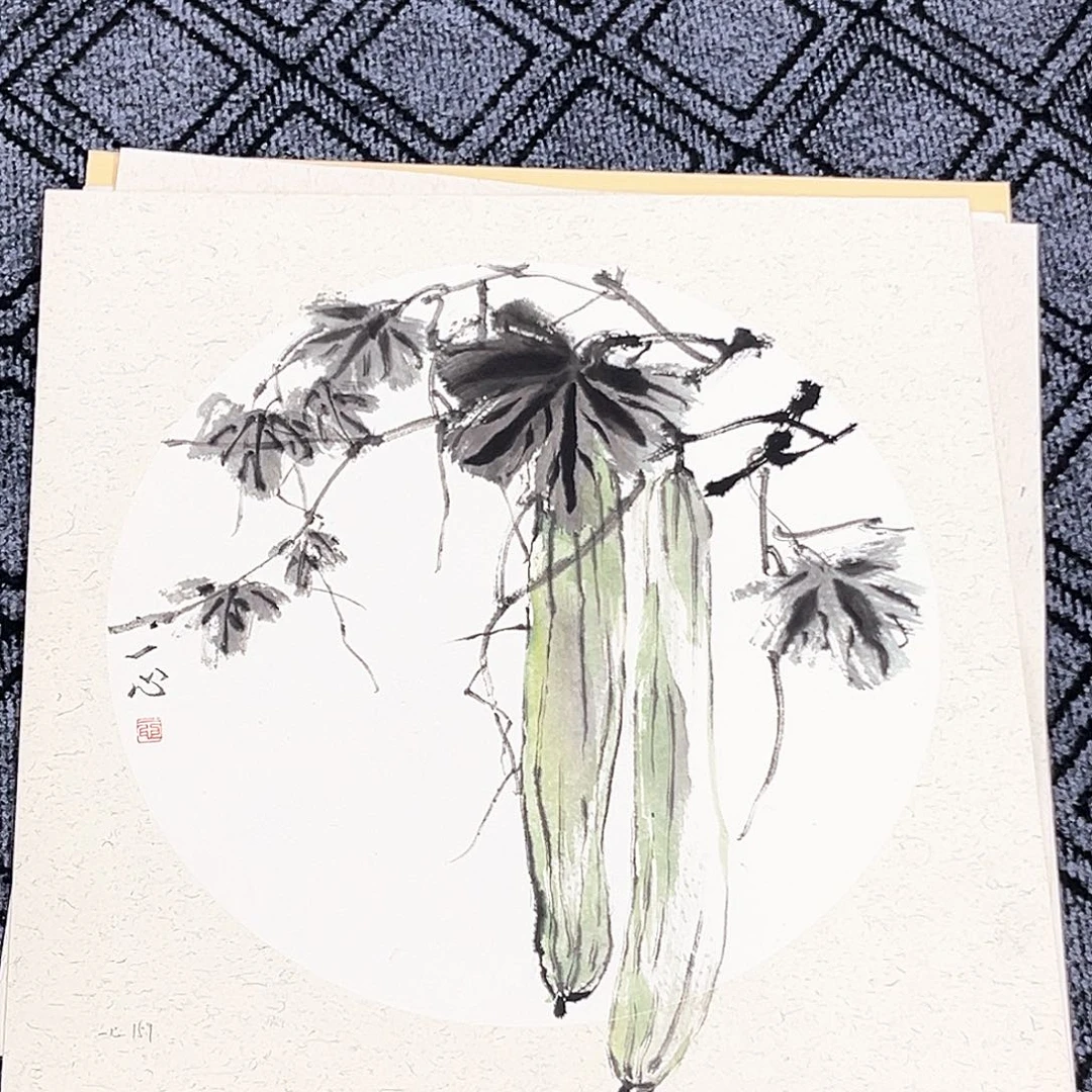 国画一心老师三尺斗方冯旭