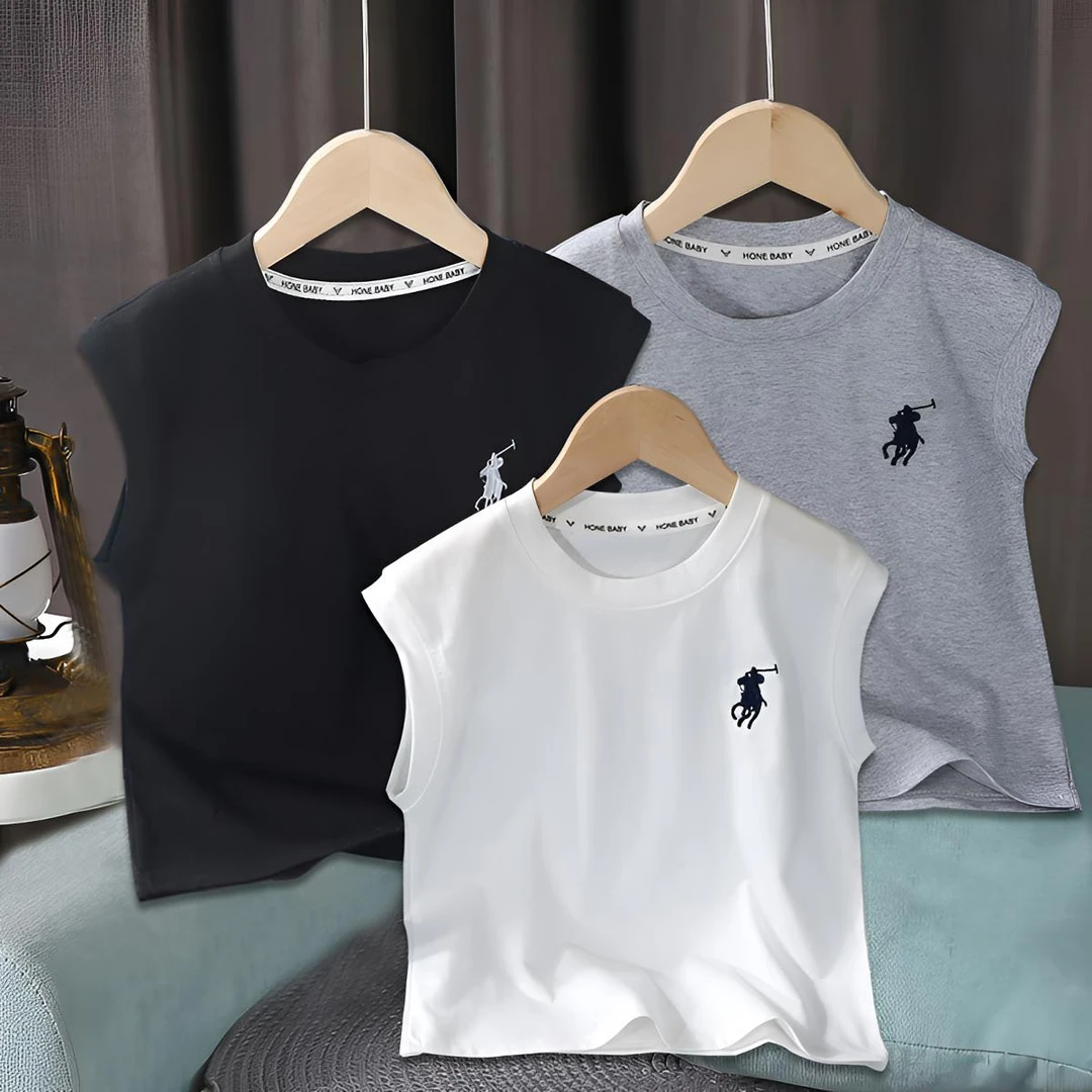 儿童纯棉背心男宝宝夏季薄款全棉无袖T恤运动上衣韩版休闲潮童