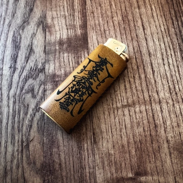 适用草蜢金属防风打火机皮套Cricket 真皮头层牛皮保护套手工缝制