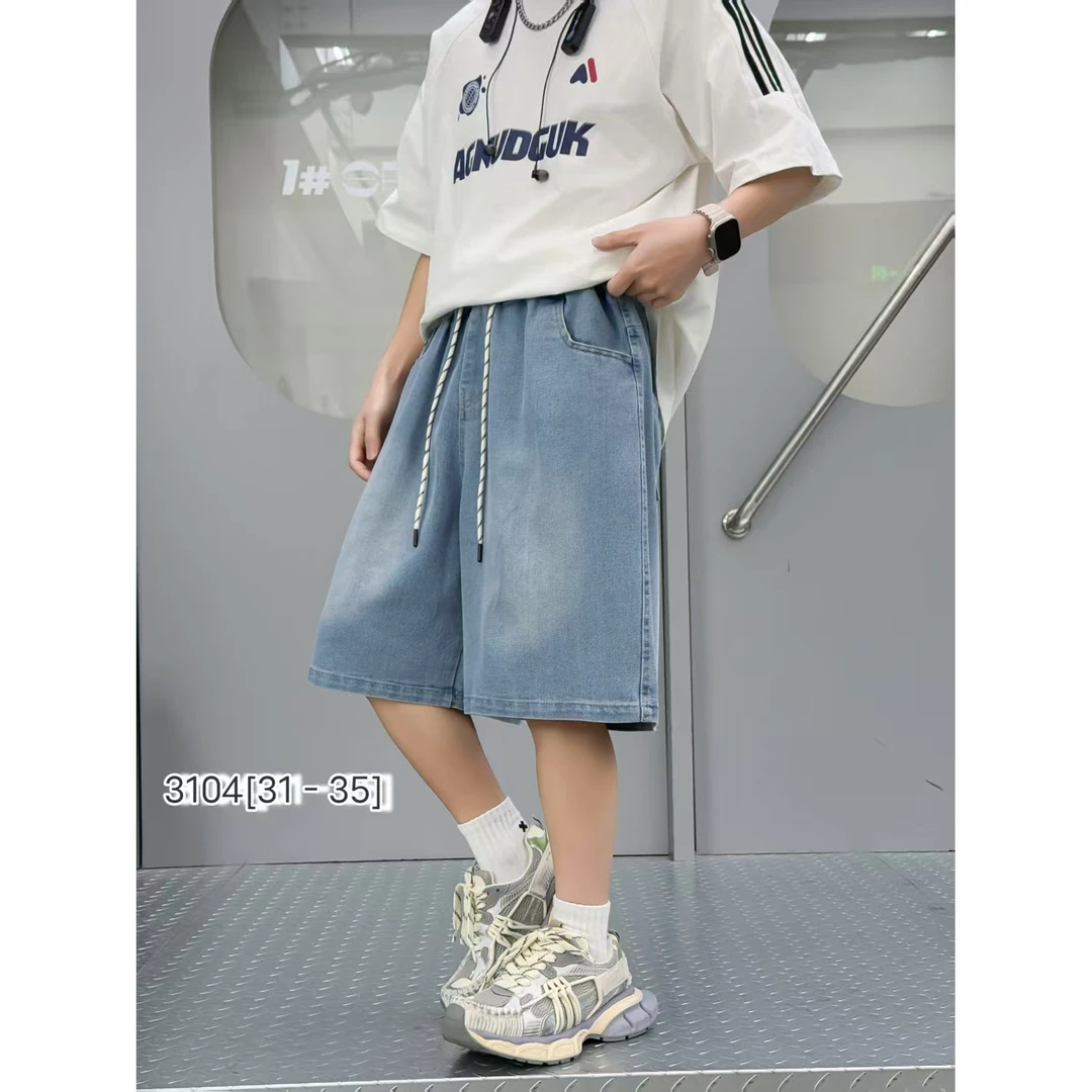 【3101-蓝】青少年牛仔五分裤