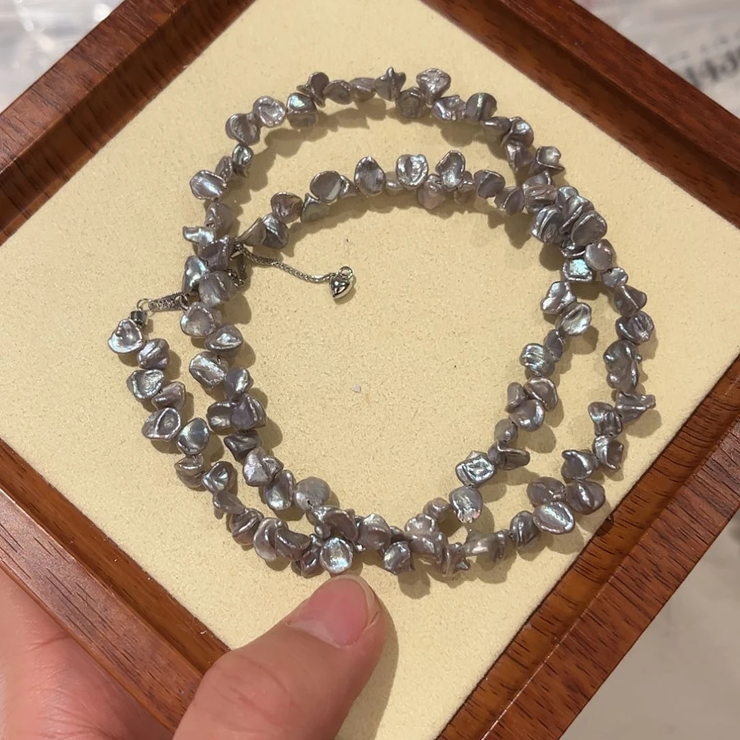 淡水珍珠颈饰银S925镶嵌