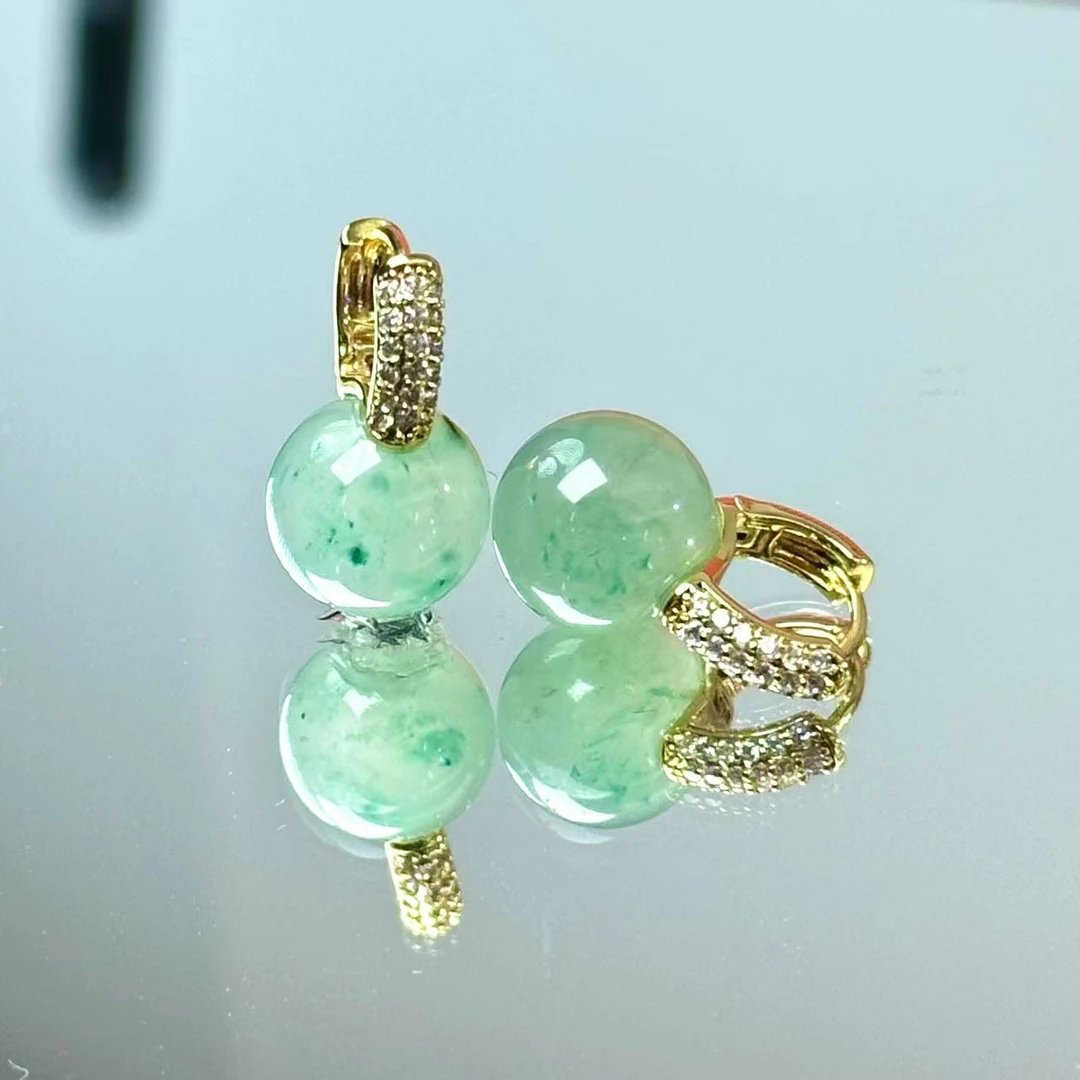 石英质玉高冰飘花圆珠耳包多样性