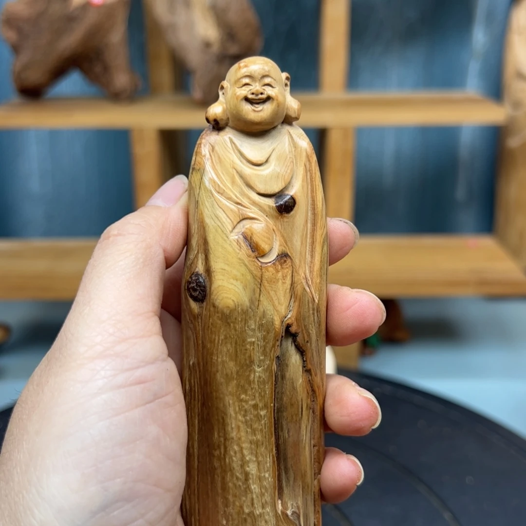 龙***下木崖柏木摆件手把件