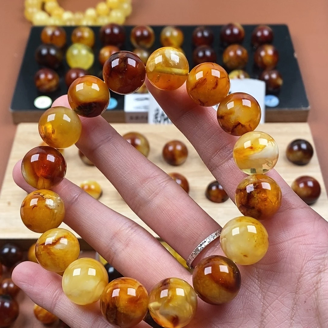 风***南裸石琥珀未镶嵌蜜蜡