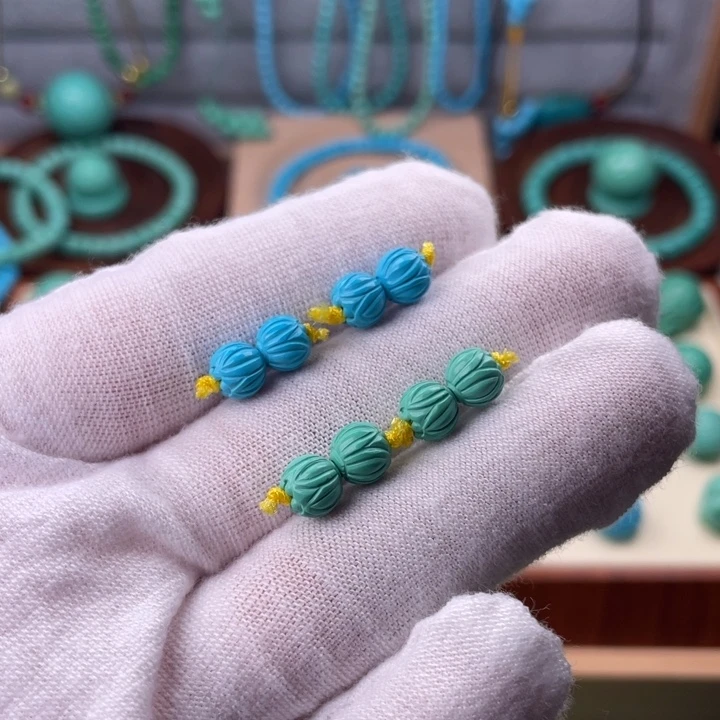 精品莲花珠一对卡6.3mm