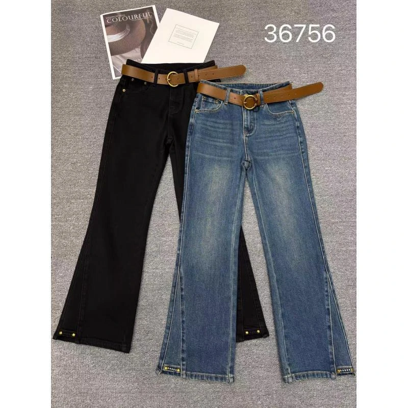 36756黑蓝两色净版圆环扣头皮带显瘦百搭牛仔裤
