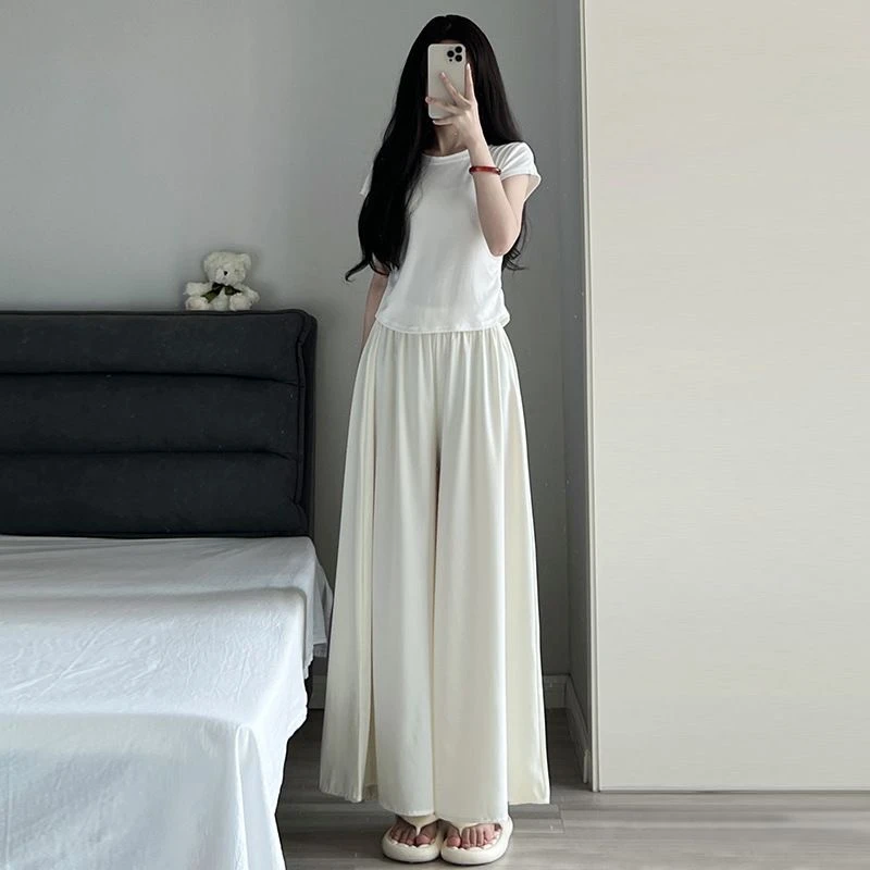 线下订单！夏季简约高级文艺范纯色有内衬无口袋百搭裙裤ZJ431