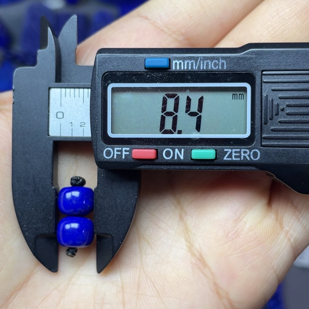 青金石未镶嵌8×6mm老型对珠配饰