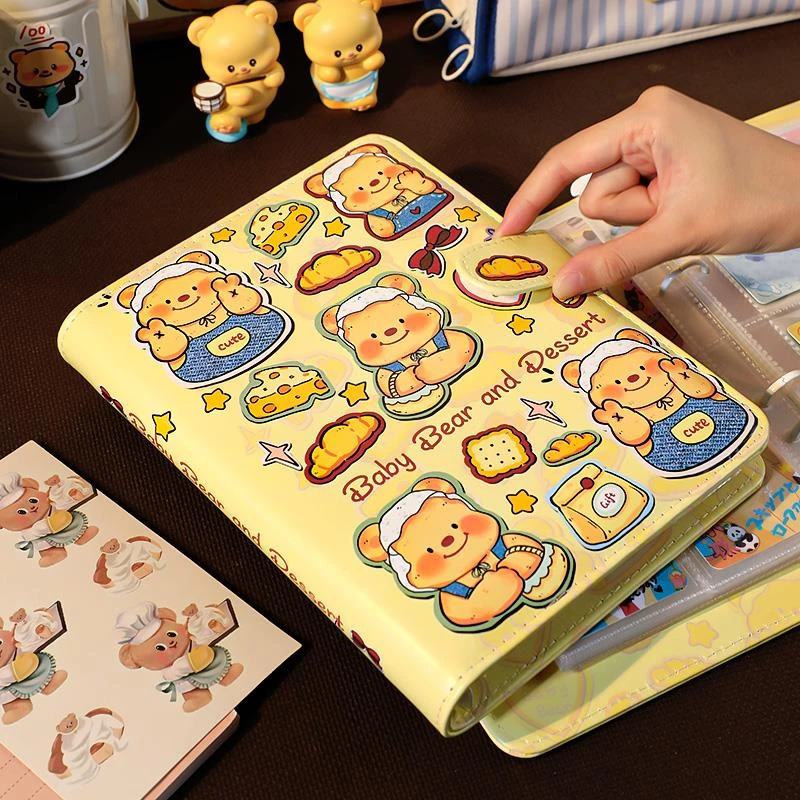 黄油小熊软皮卡册 追星小卡a5收纳内页活页拍立得相册追星人好物