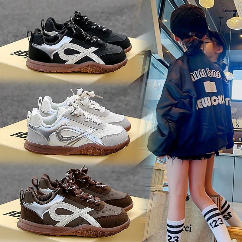 2025年秋季新款男女童舒适潮流百搭休闲鞋轻便魔术贴运动鞋882 TY