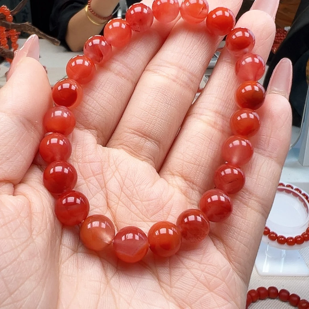 南红玛瑙未镶嵌手链