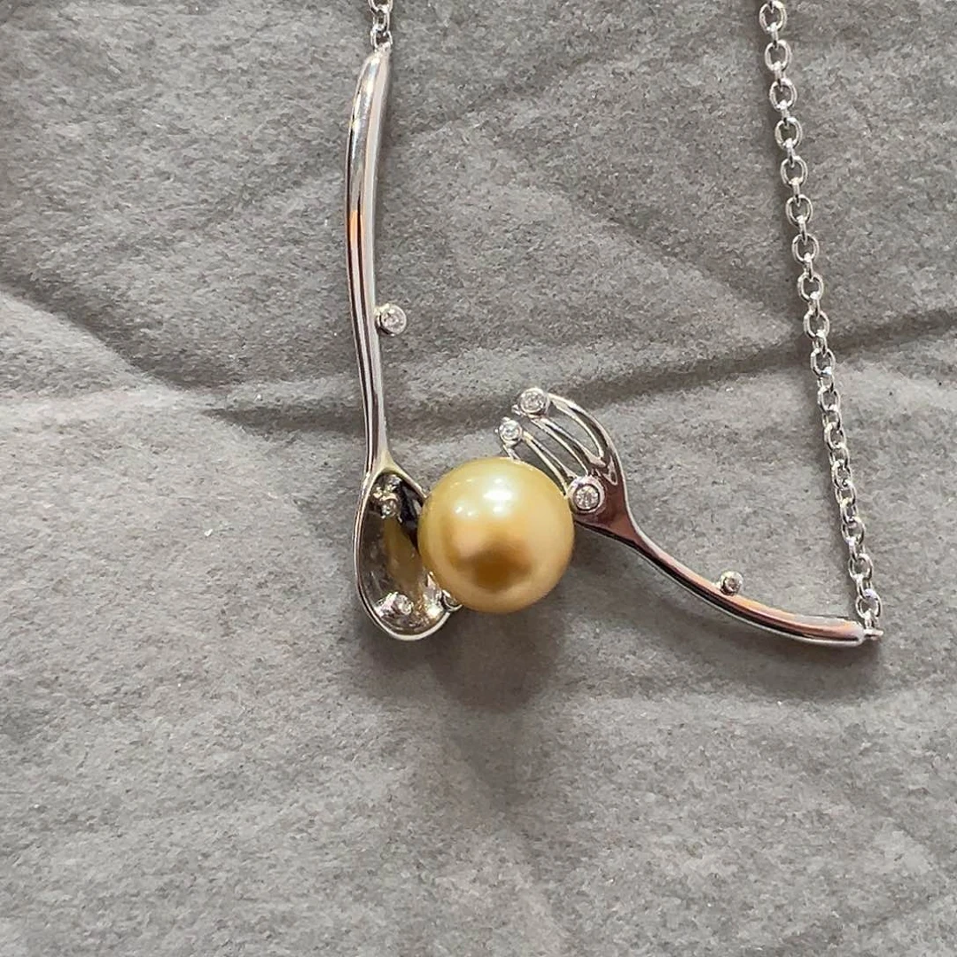 海水珍珠吊坠(赠链)银S925镶嵌