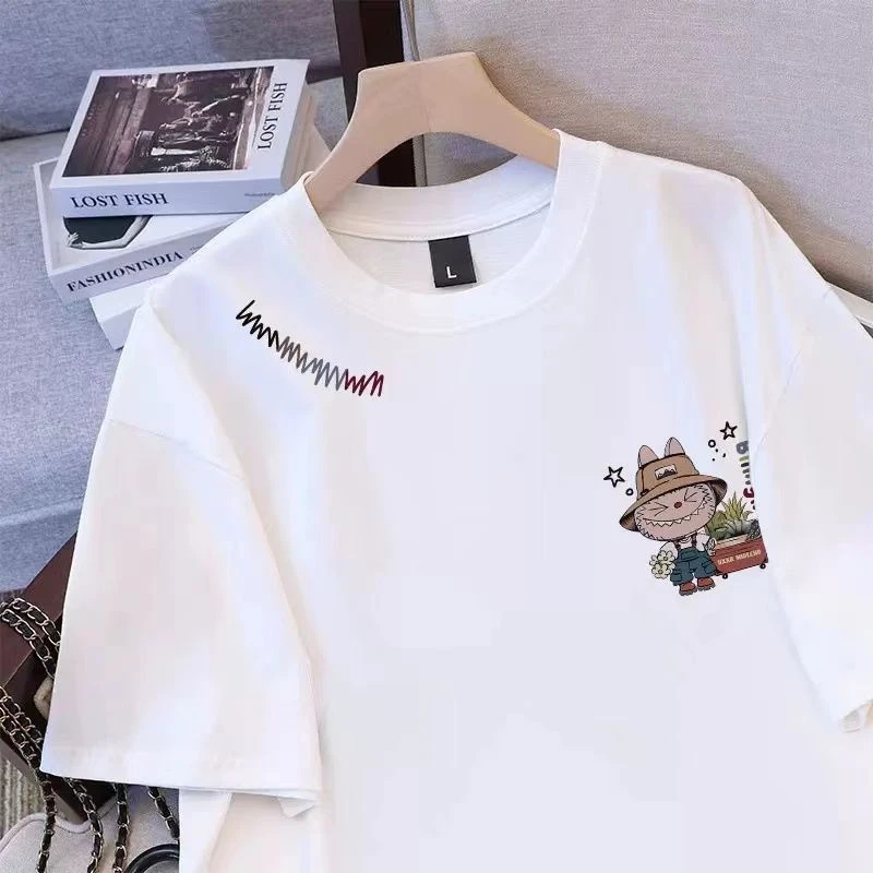 T442男童女童夏季A类棉新款潮童卡通中小大童短袖