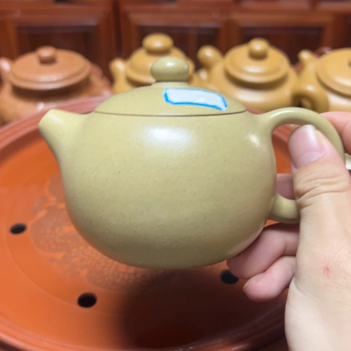 紫砂茶杯宜兴原矿本山绿