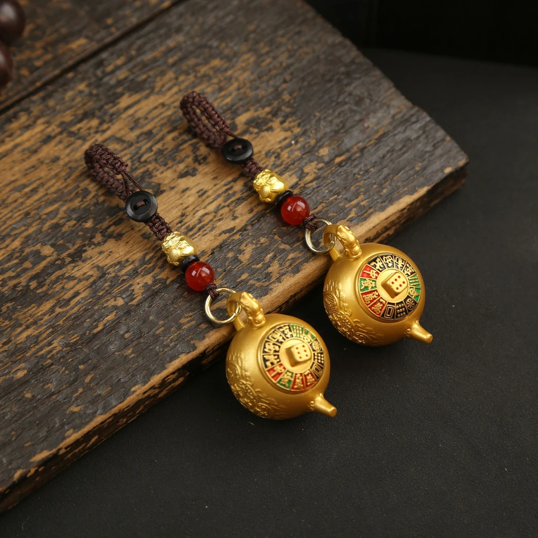 十二生肖旋转创意把把壶手持把件马上胡可旋转汽车包包钥匙小挂件