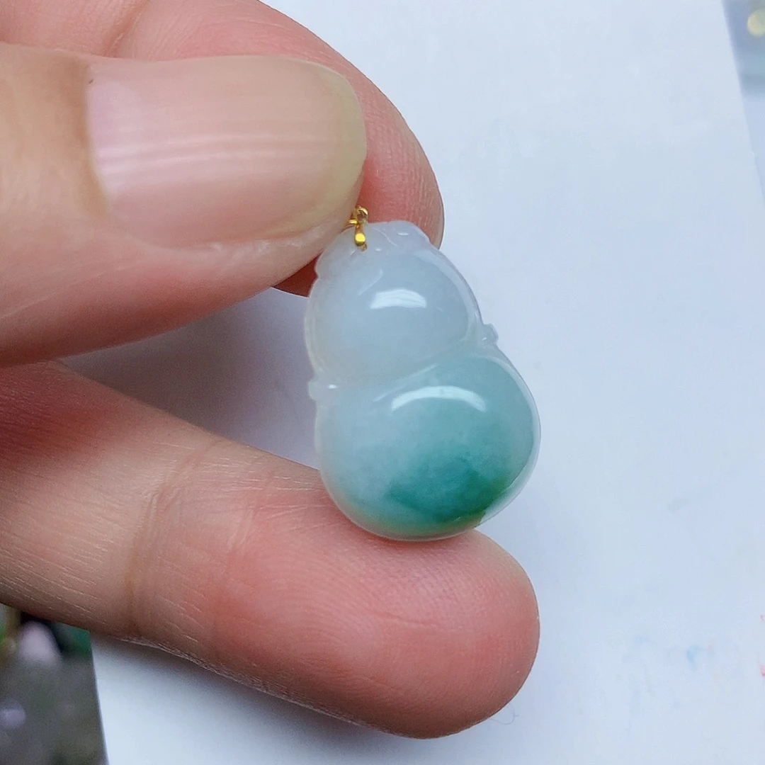 翡翠18K金镶嵌颈饰356778