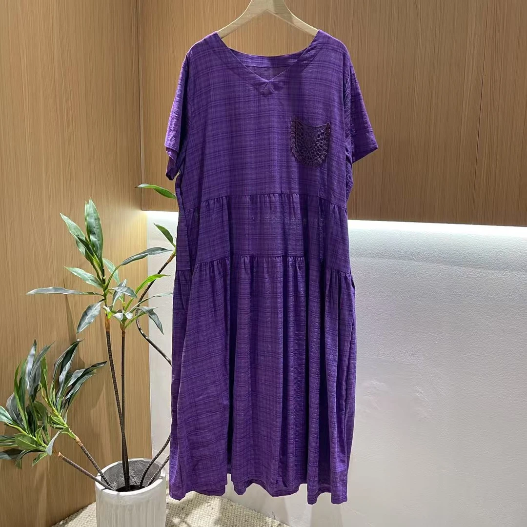 12097新款优雅减龄宽松显瘦连衣裙QZ