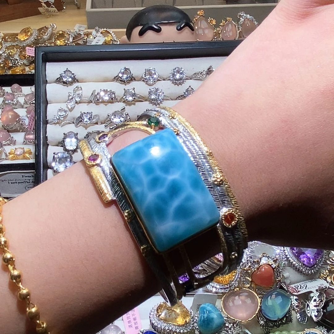 银S925镶嵌戒指烟晶