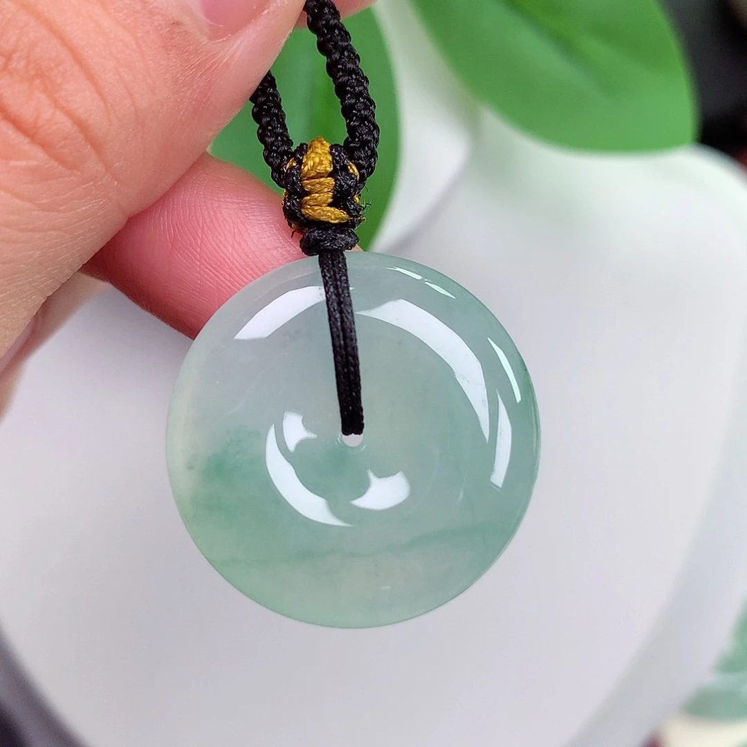 颈饰未镶嵌翡翠平安扣 25.6x6.2mm