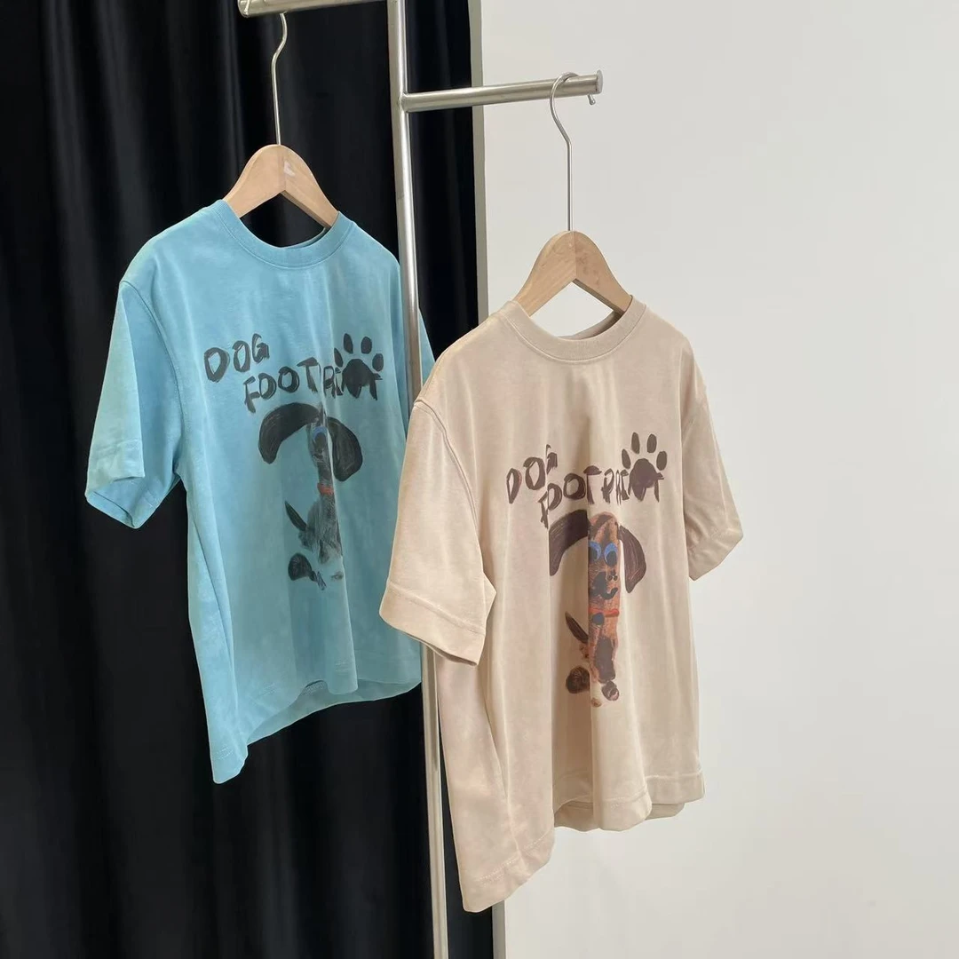 夏款男童两色T恤蓝兰咖色 1143禾系