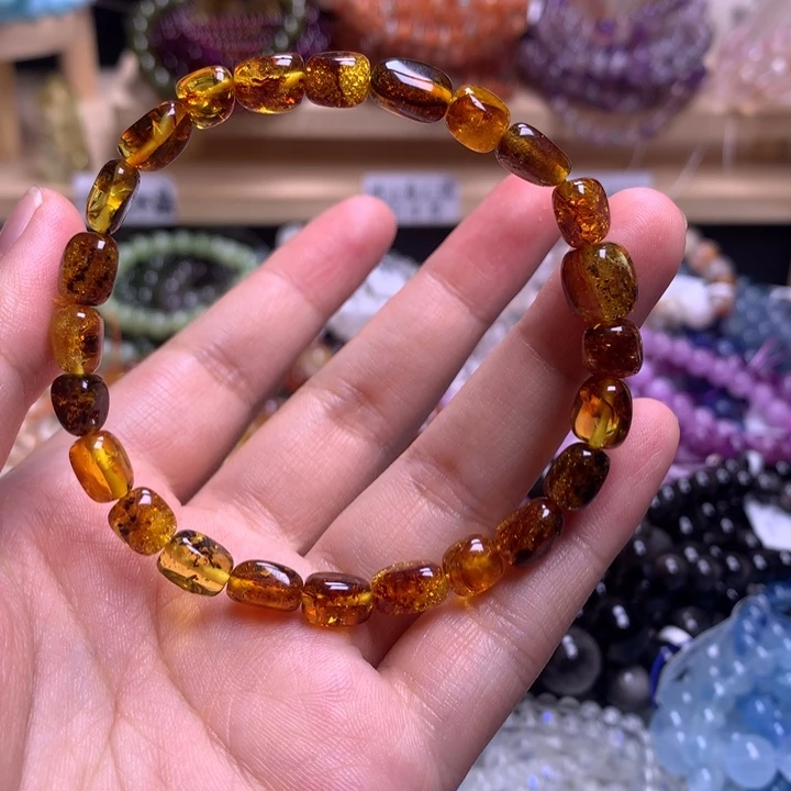 未镶嵌手串水晶花珀小米珠