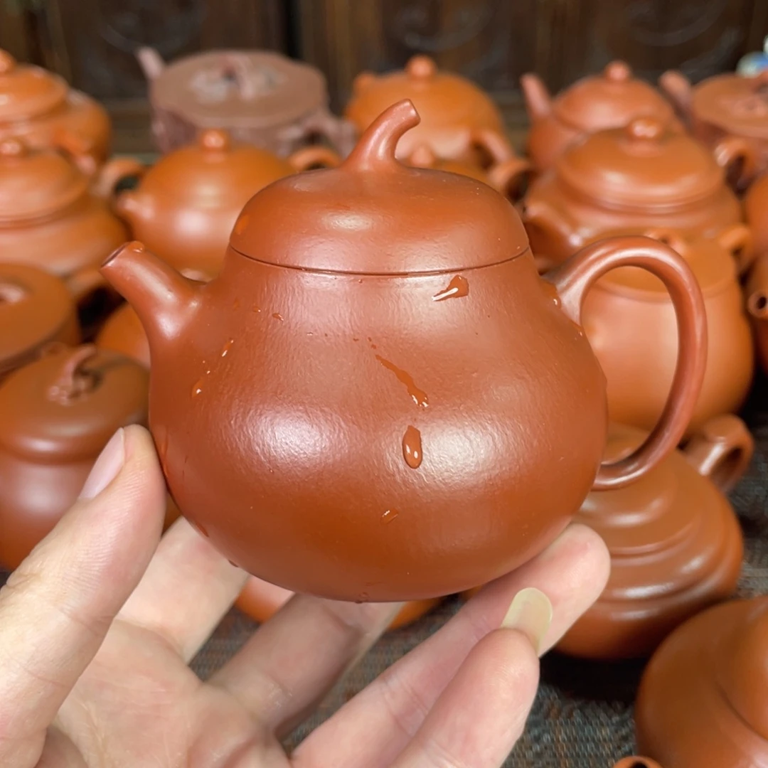 茶壶紫砂小煤窑朱泥全手工180毫升