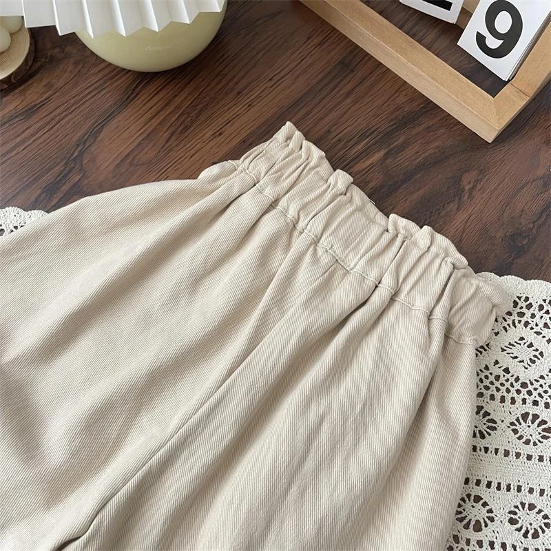 【高品质】巴拉拉春秋女童装休闲裤宝宝洋气儿童个性潮韩版花朵刺绣