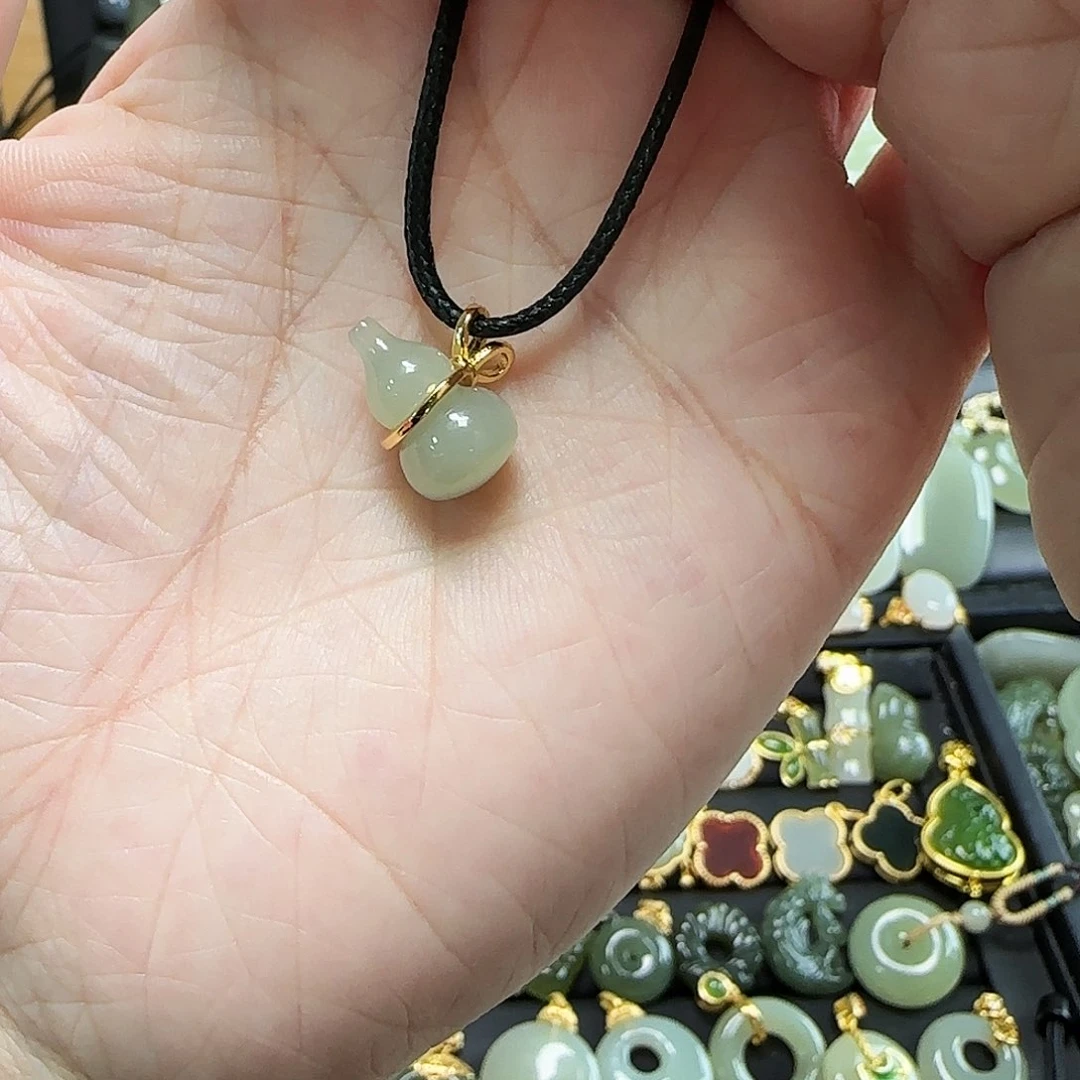 吊坠(不含链)银S925镶嵌和田玉?****?