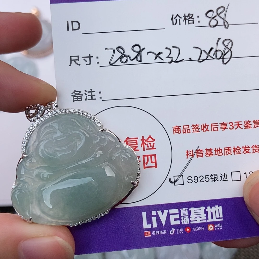 翡翠银S925镶嵌颈饰翡翠