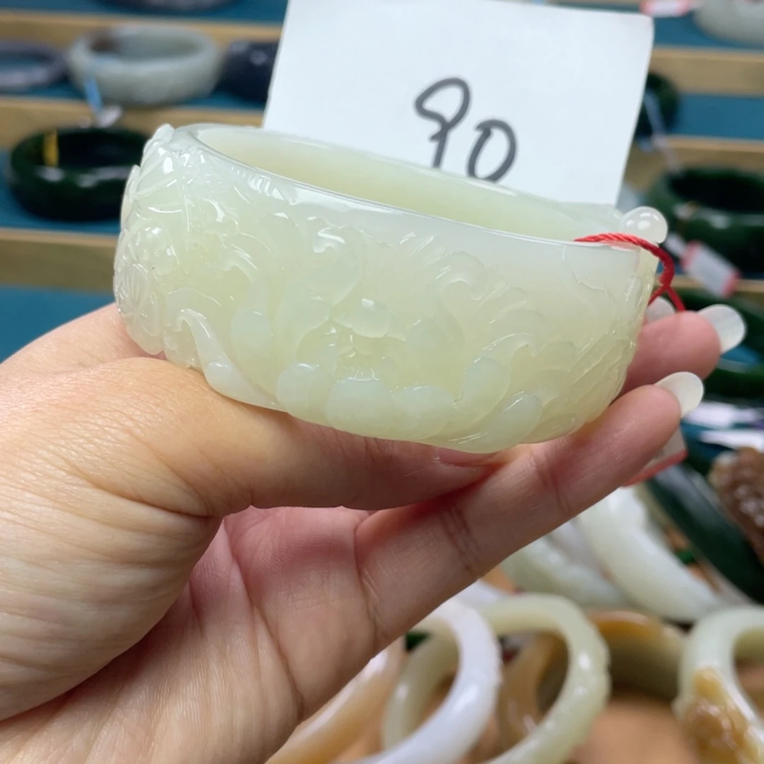 未镶嵌手镯和田玉圈口63