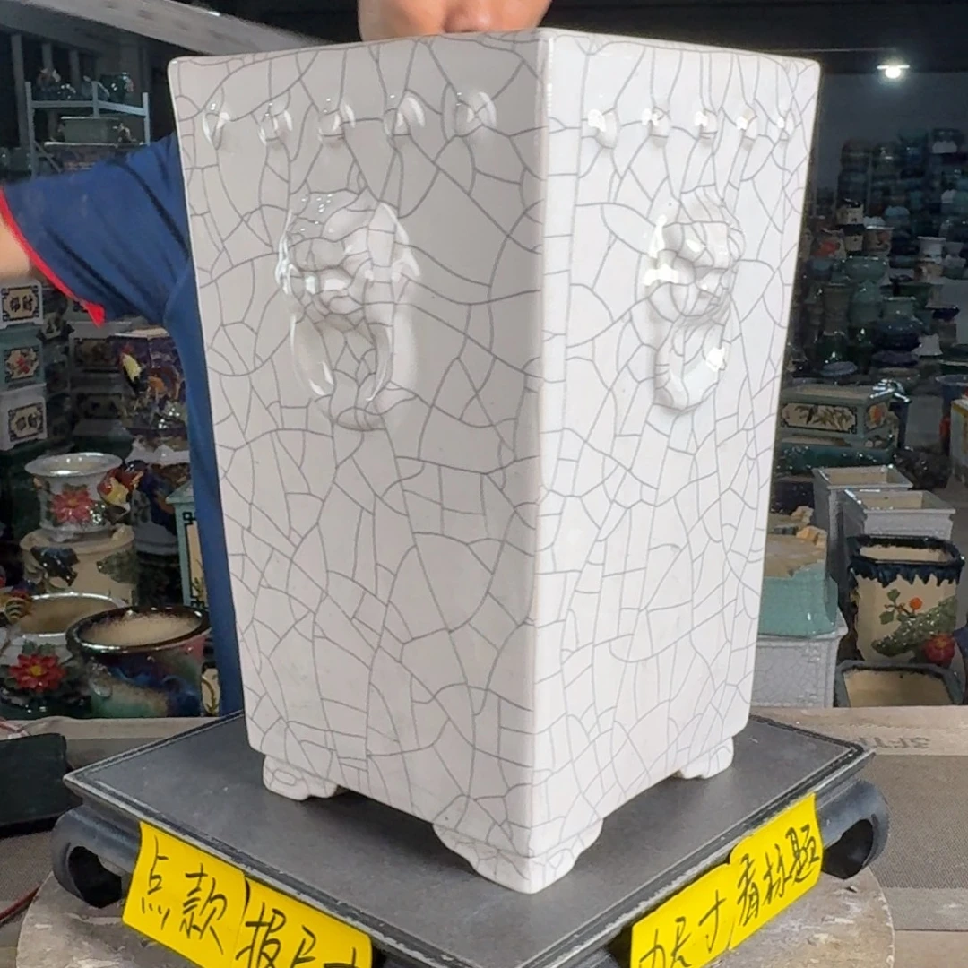 一风堂石湾花盆 内17*32微瑕缩釉