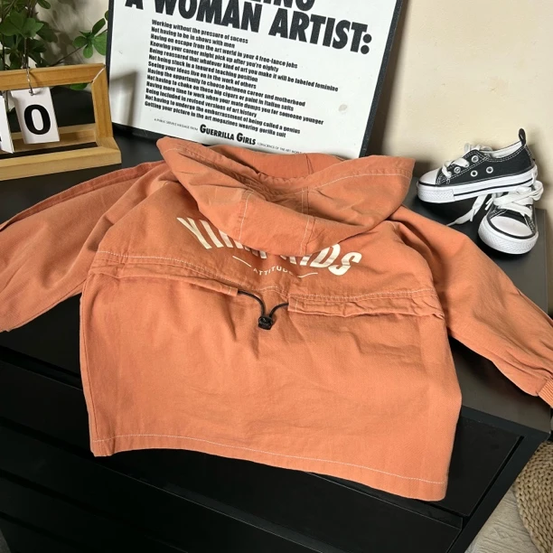 1304休闲时尚棉布外套男女童春款